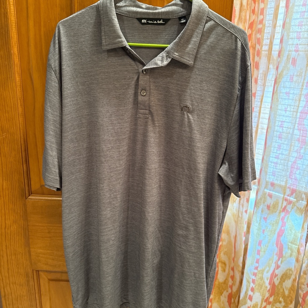 Travis Mathew Men's Gray Polo Shirt